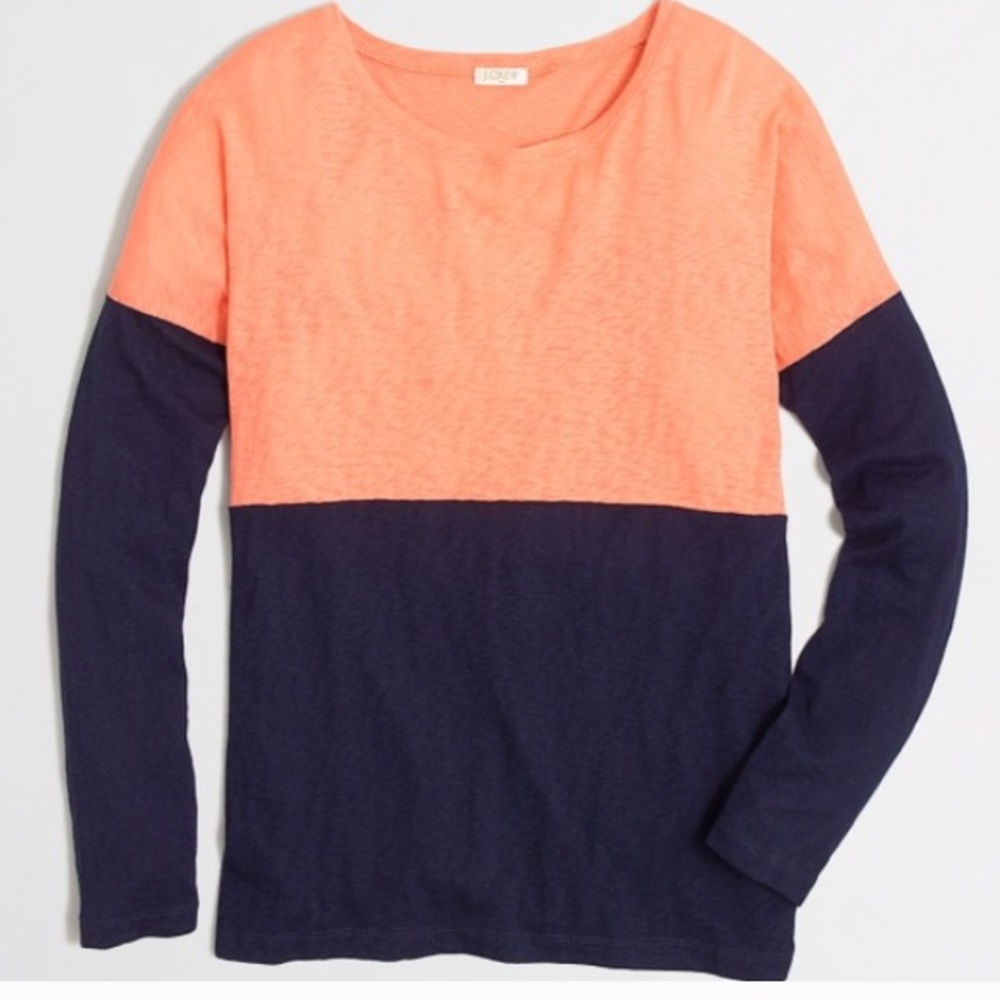 J. Crew Colorblock Long Sleeve T-shirt